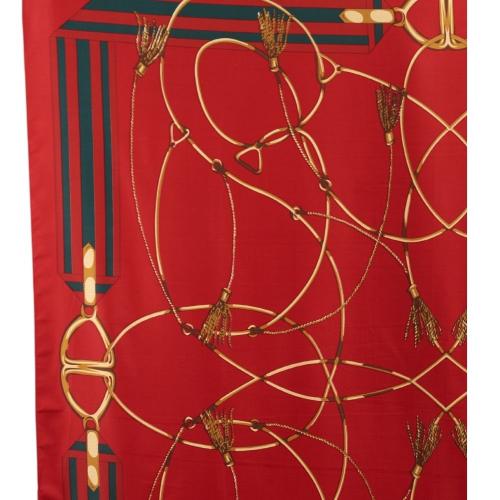 Red Rope Chain Printed Scarf for Women
