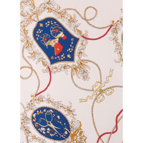 Pink with Red Vintage Carriage Printed Scarf for Women