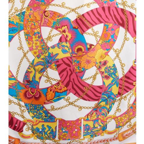 Multicolor Floral Rings Printed Scarf for Women