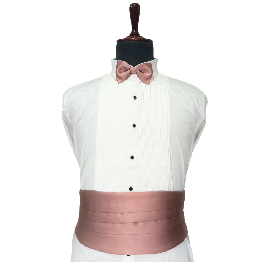 Rose Gold Microfiber Cummerbund for Men