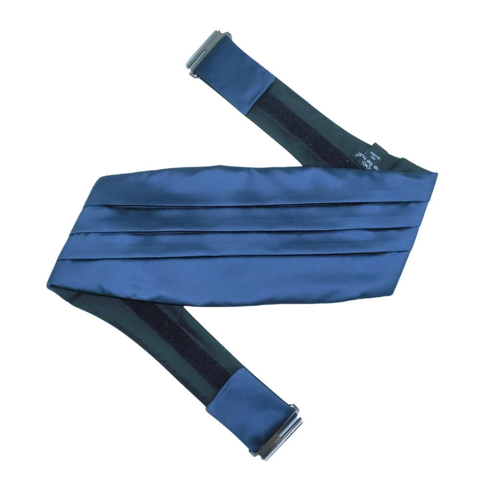 Blue Microfiber Cummerbund for Men