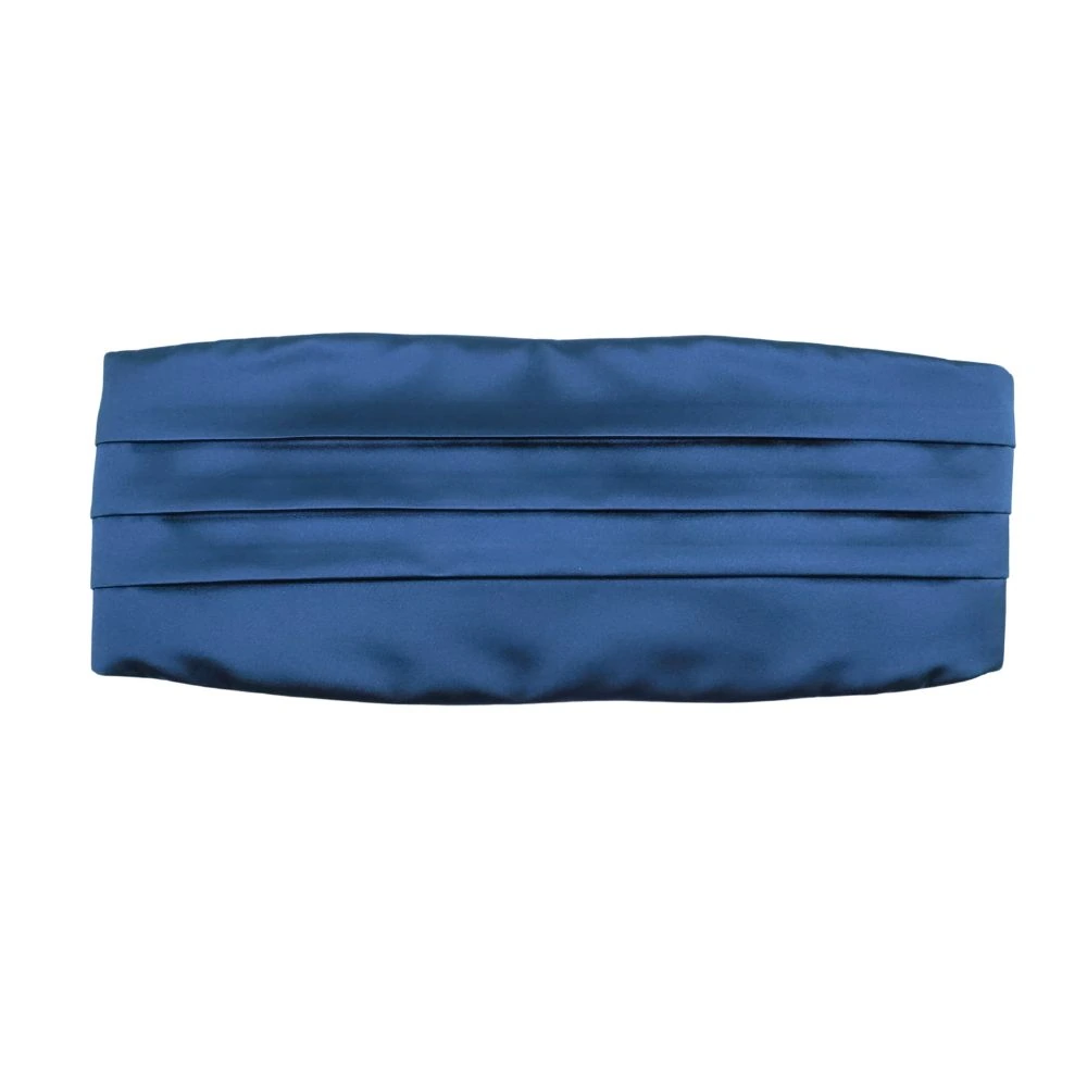 Blue Microfiber Cummerbund for Men