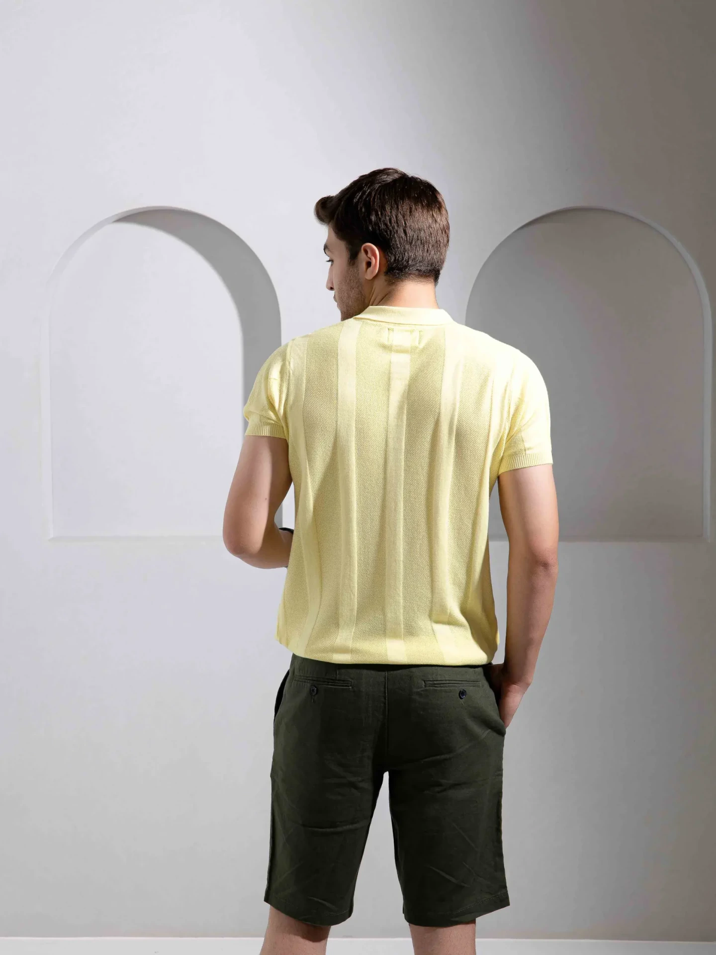 Soft Yellow Polo T-Shirt for Men