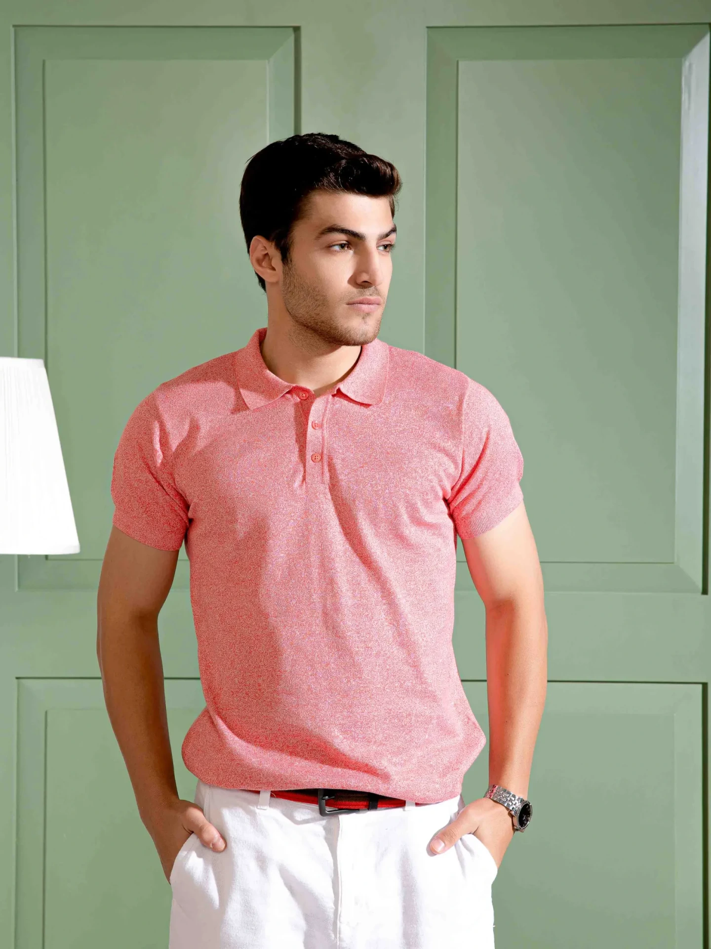 Coral Grindle Polo T-Shirt for Men