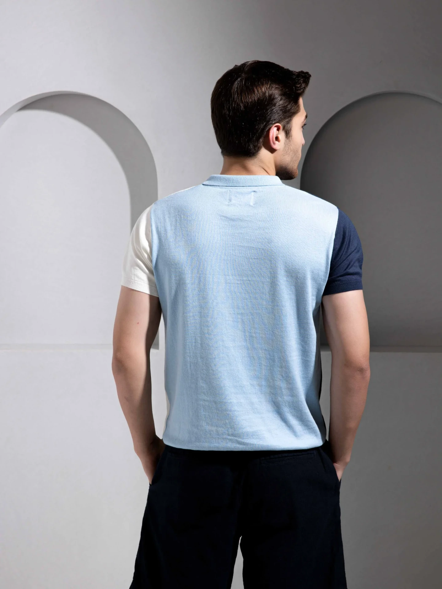 Tri-Tone Ocean Polo T-Shirt for Men