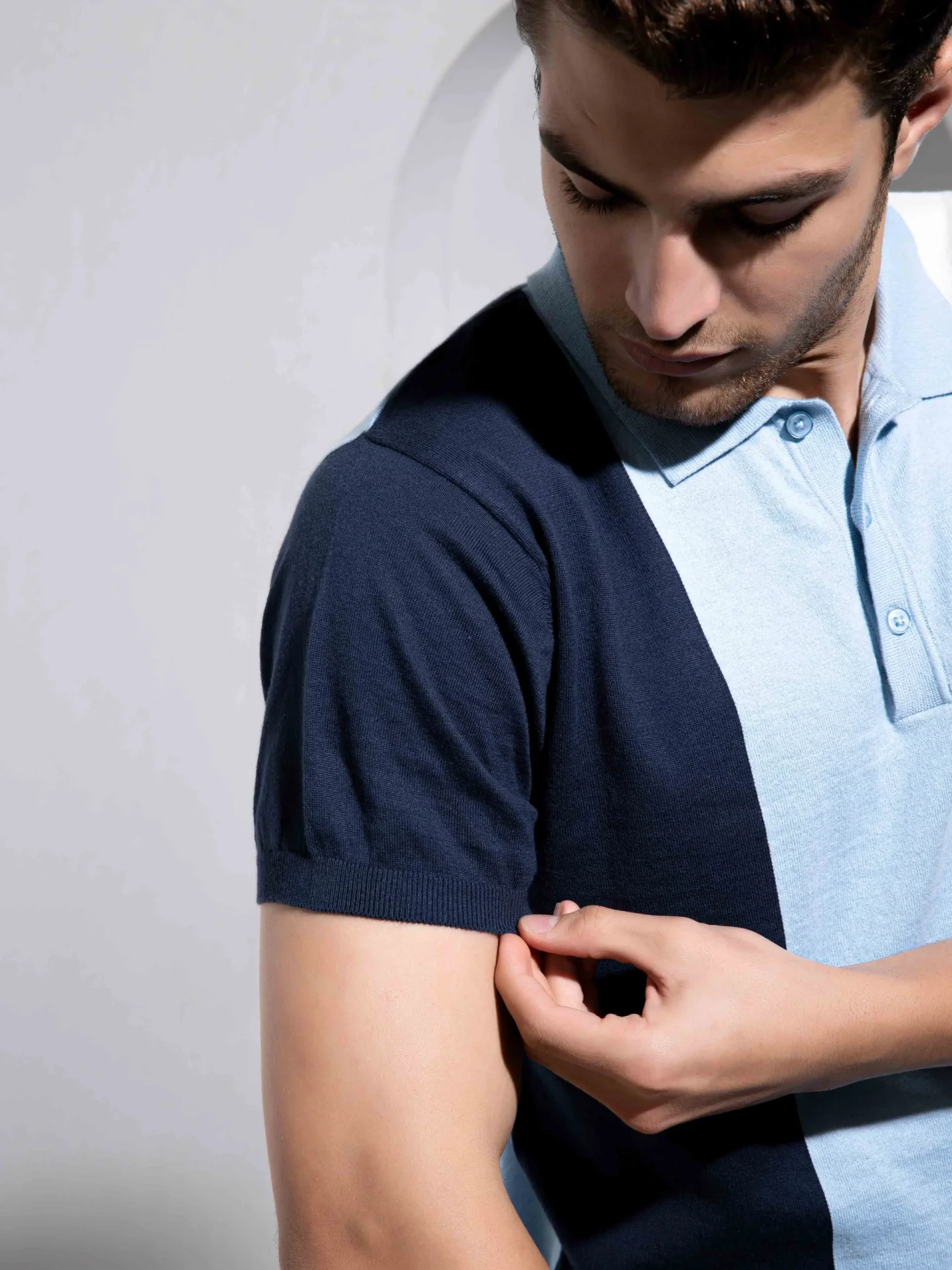 Tri-Tone Ocean Polo T-Shirt for Men