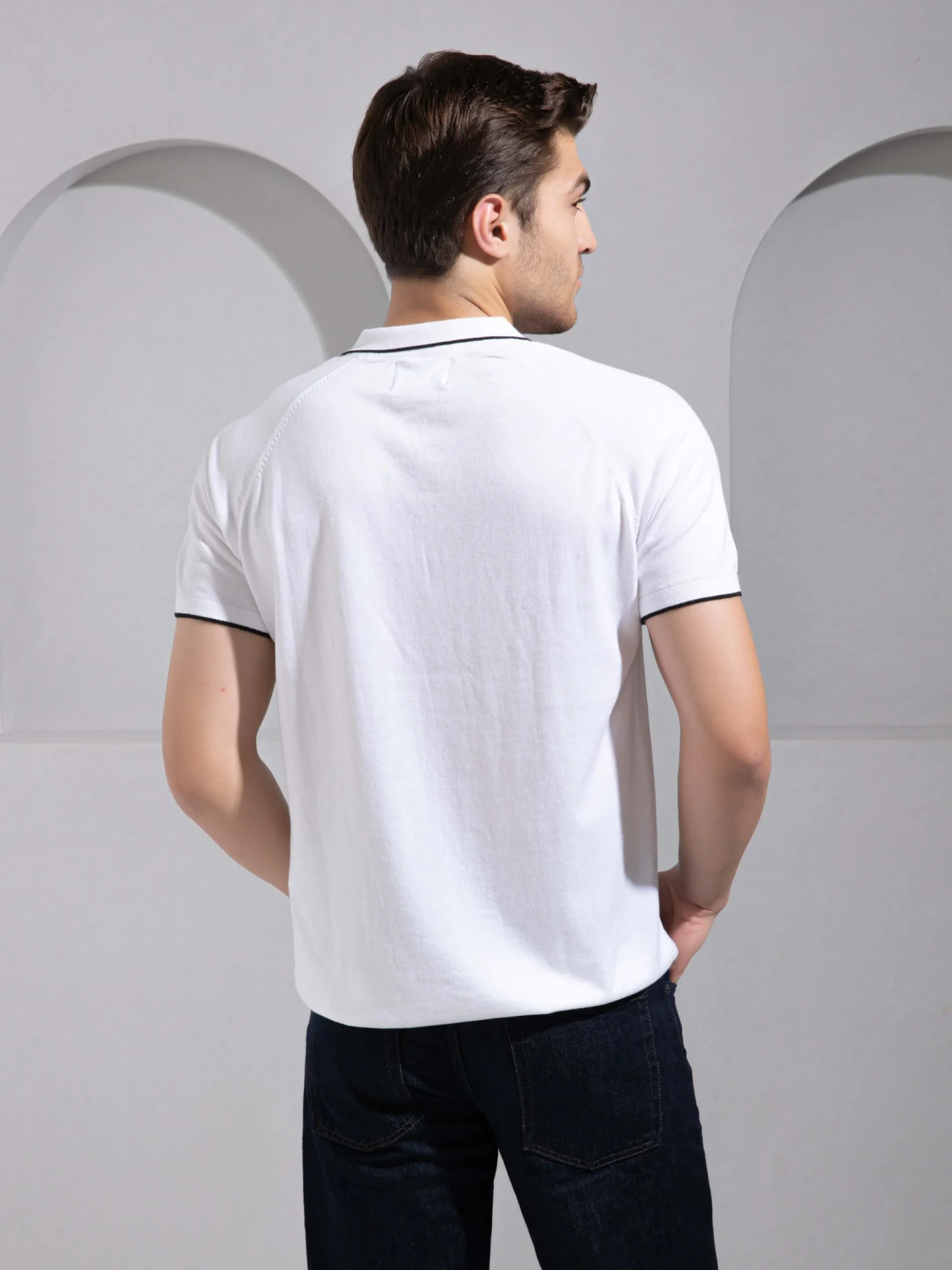 Classic White Polo T-Shirt for Men