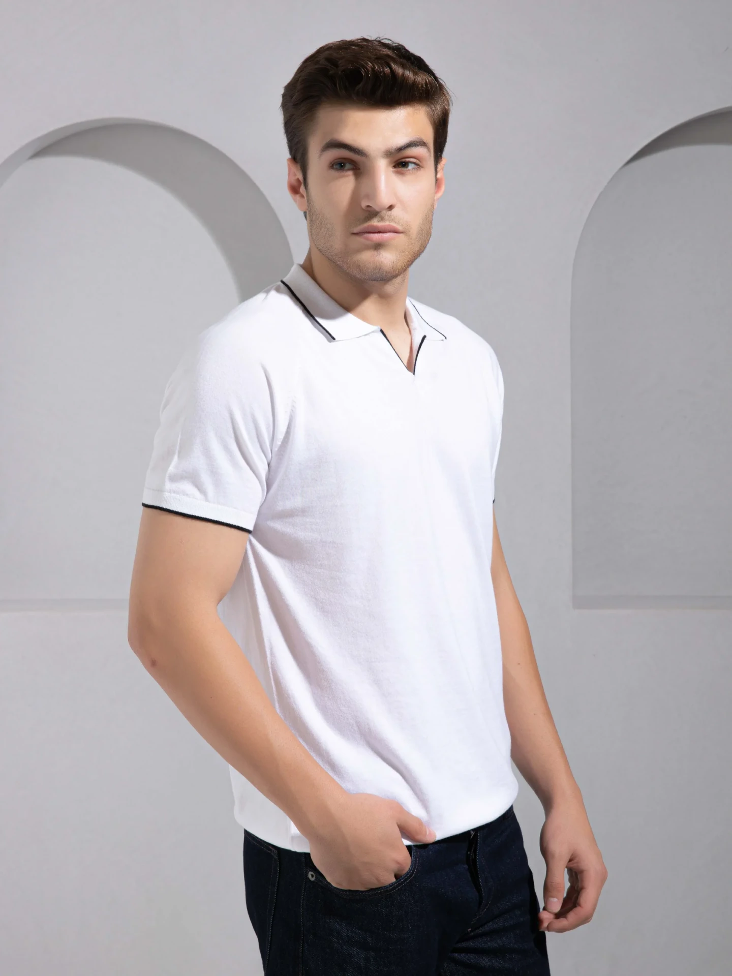 Classic White Polo T-Shirt for Men