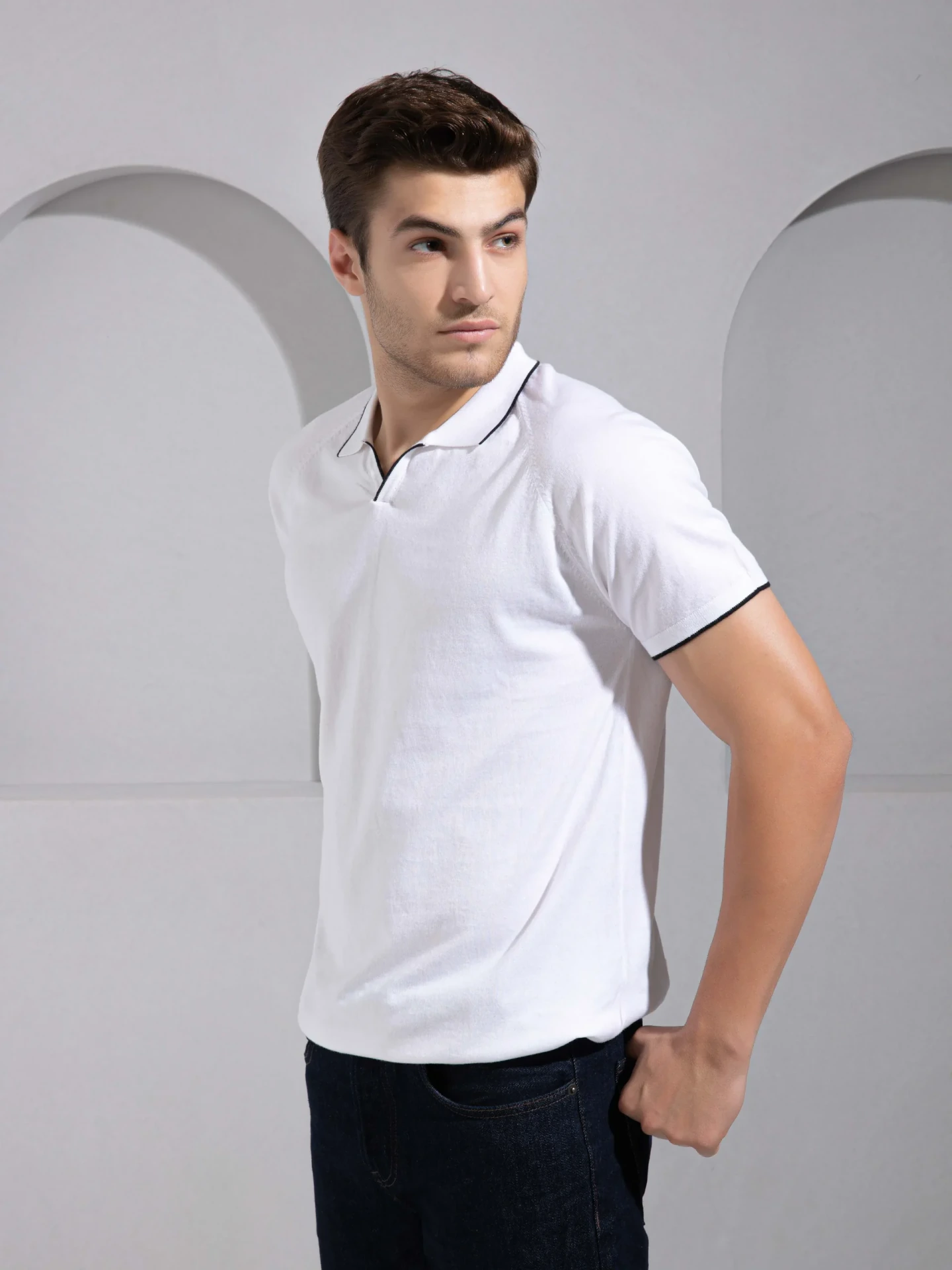 Classic White Polo T-Shirt for Men