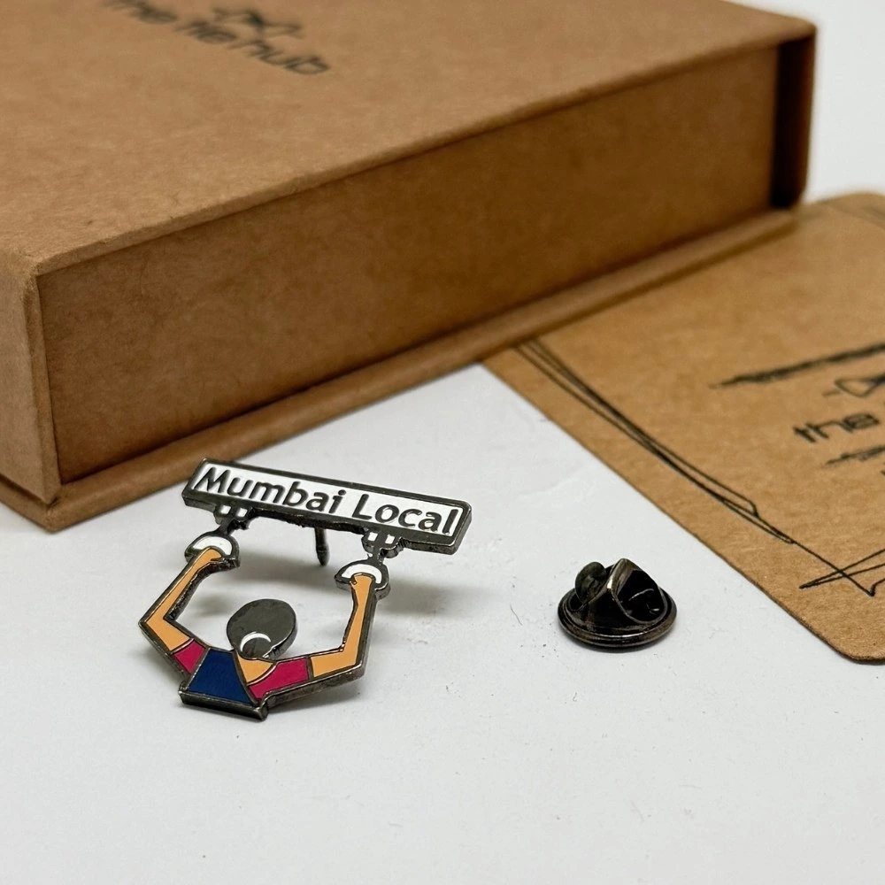 Mumbai Local Lapel Pin – Iconic Brass Train-Inspired Statement Accessory
