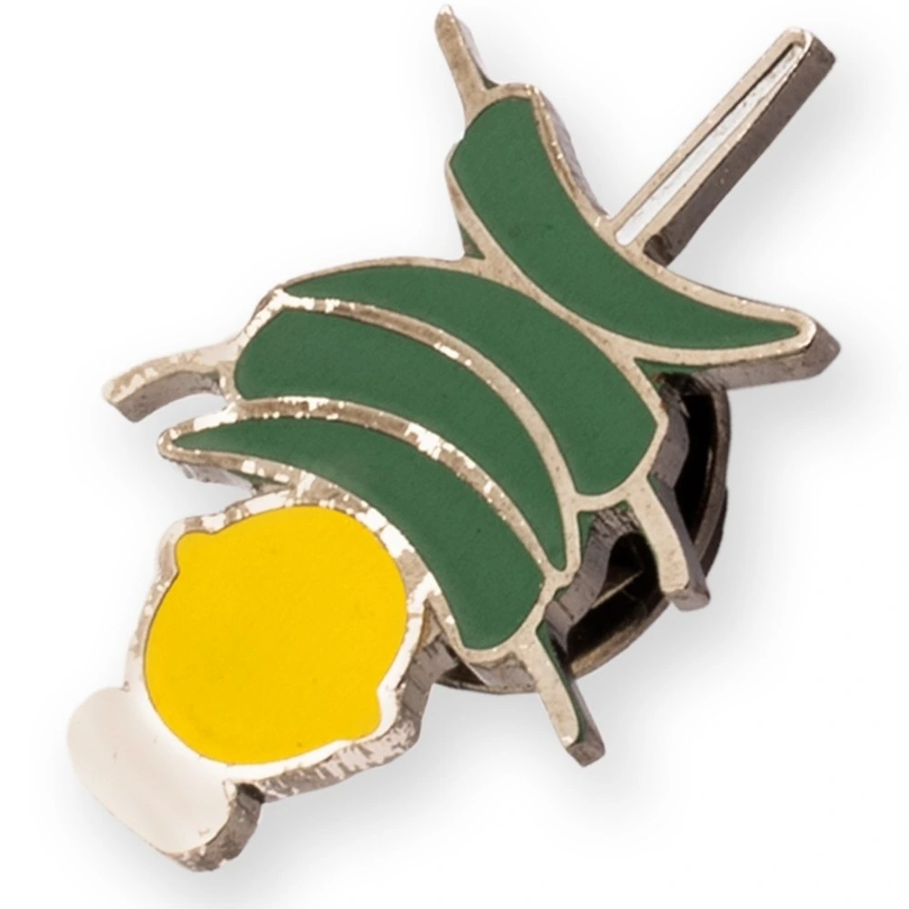 Nimbu Mirchi Lapel Pin – Traditional Brass Lucky Charm Statement Accessory