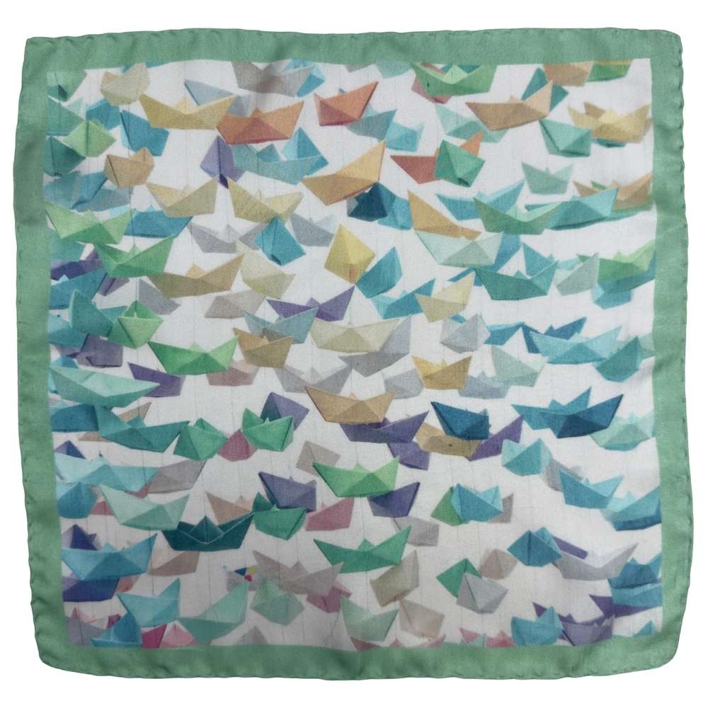 Multicolor Silk Pocket Square | Mosaic Abstract Formal Suit Accessory
