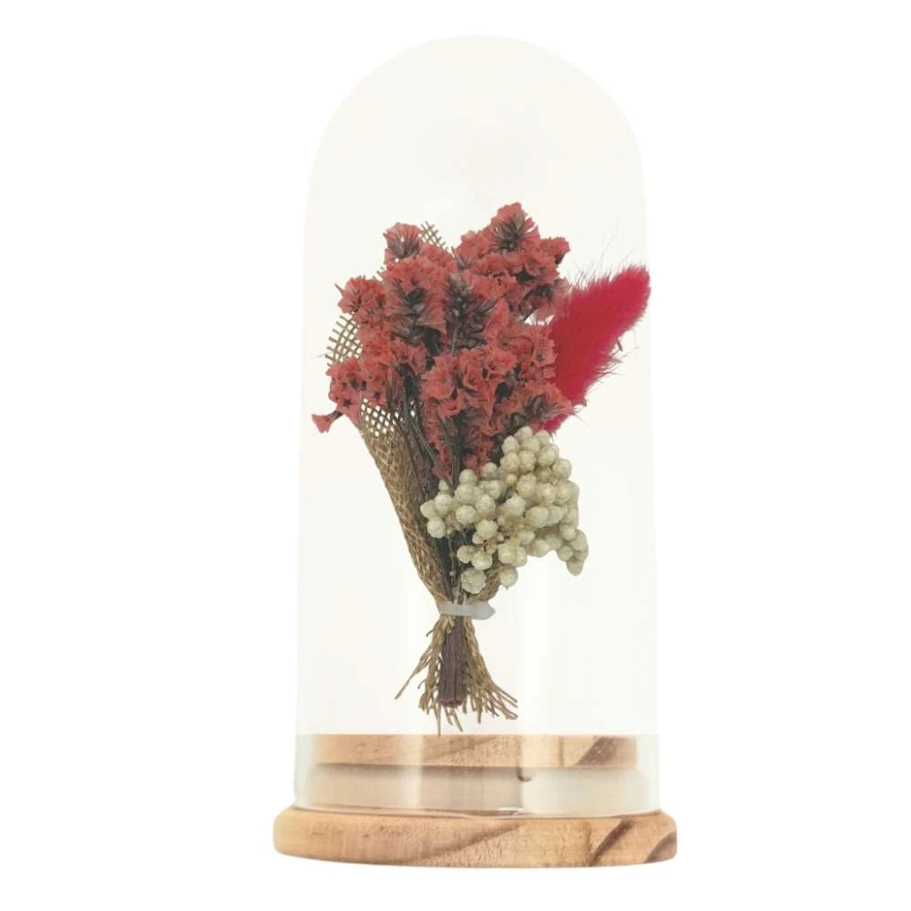 Red & Beige Artificial Flower Boutonniere Rustic Floral Design
