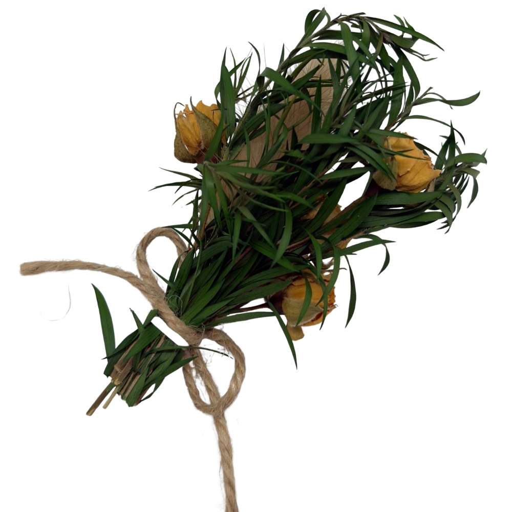 Yellow & Green Artificial Flower Boutonniere Rustic Floral Design