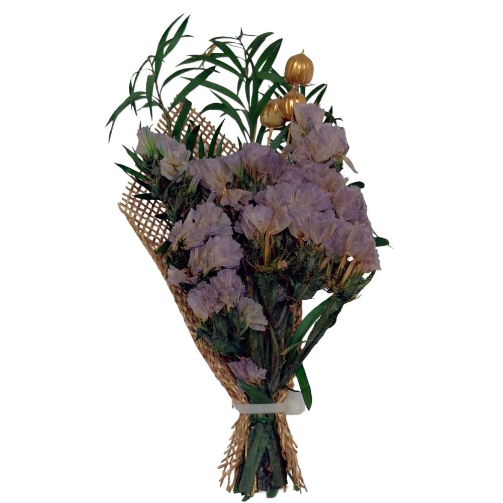 Lavender & Green Artificial Flower Boutonniere Rustic Floral Design
