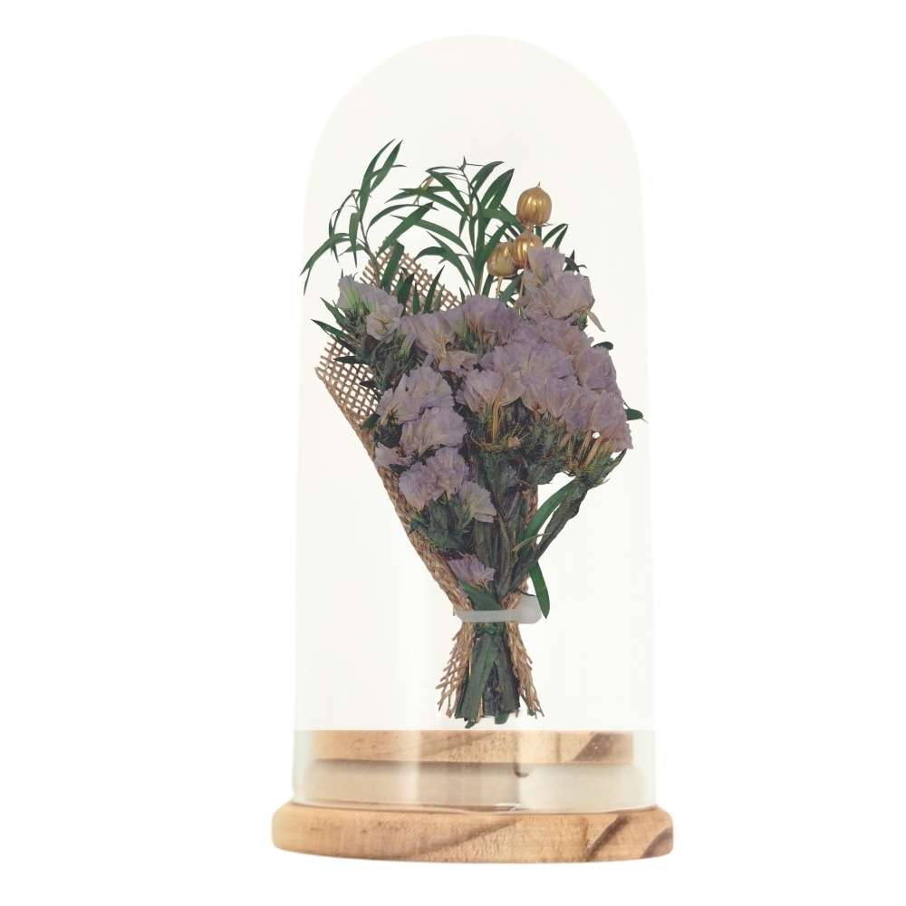 Lavender & Green Artificial Flower Boutonniere Rustic Floral Design