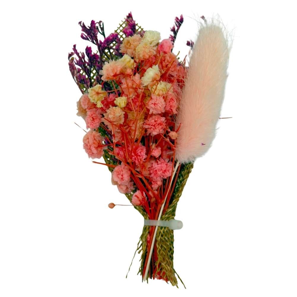 Pink & Coral Artificial Flower Boutonniere Rustic Floral Design