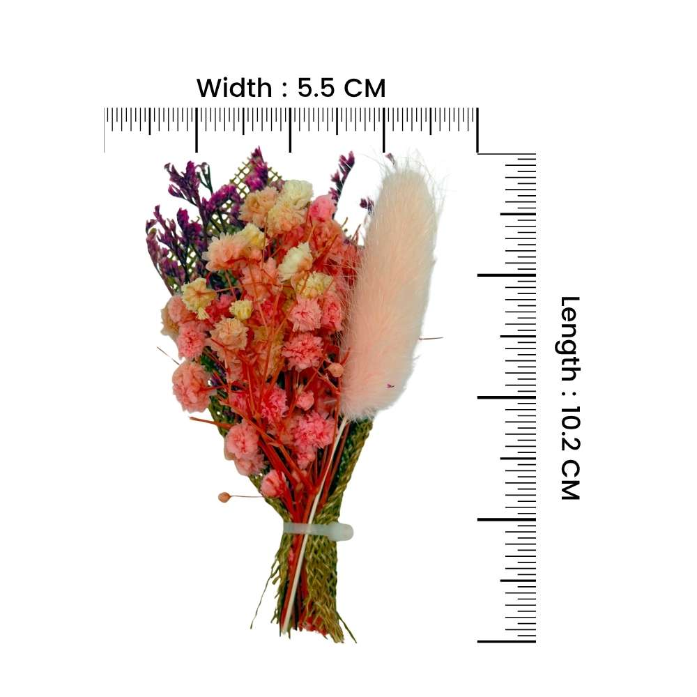 Pink & Coral Artificial Flower Boutonniere Rustic Floral Design