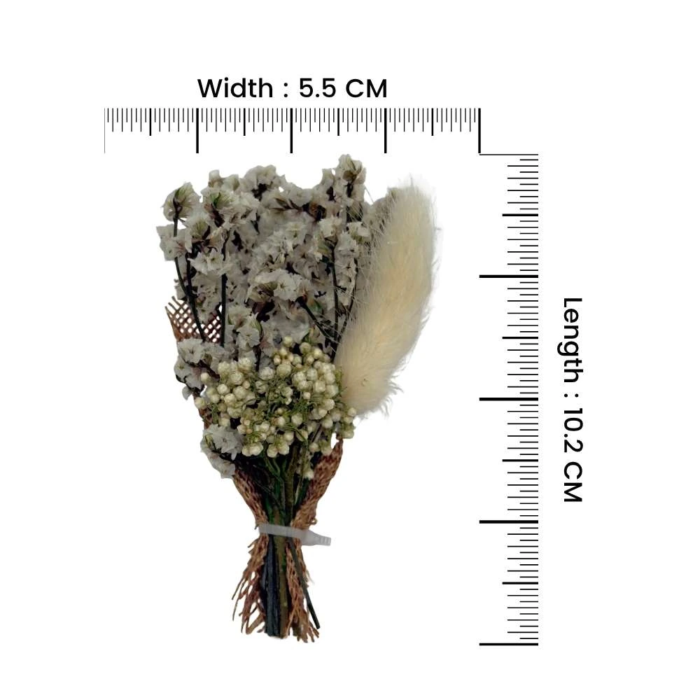 White & Green Artificial Flower Boutonniere Rustic Floral Design