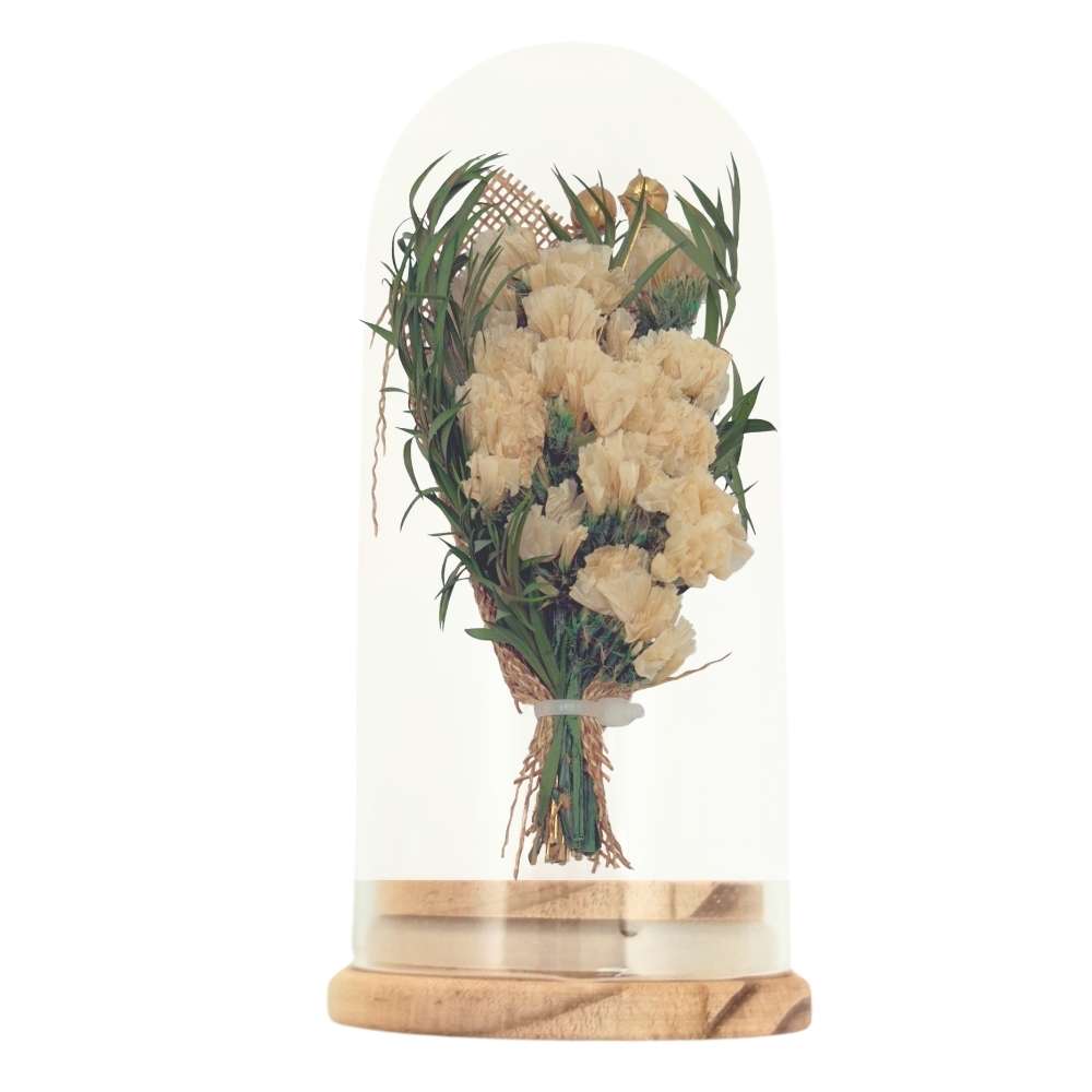 Peach & Green Artificial Flower Boutonniere Rustic Floral Design