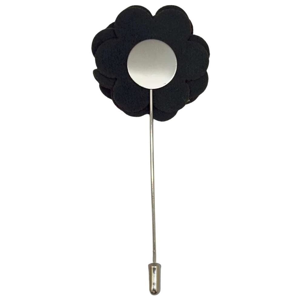 Dark Green Flower Lapel Pin Floral Design Formal Suit Accessory