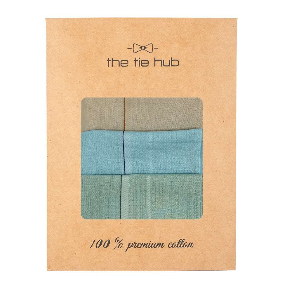 Striped Multicolour Cotton Handkerchief Pack of 3