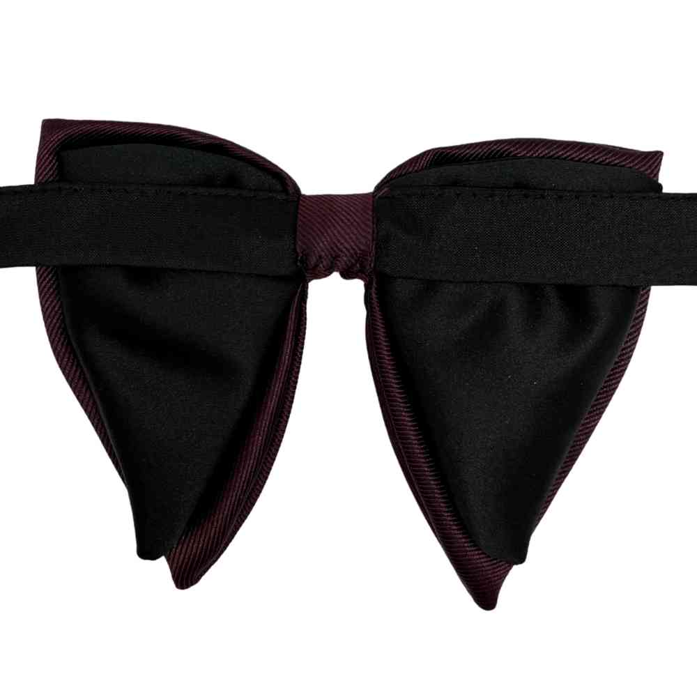 Wine Self Textured Twill Effect Silk Butterfly Bow Tie | The Tie Hub