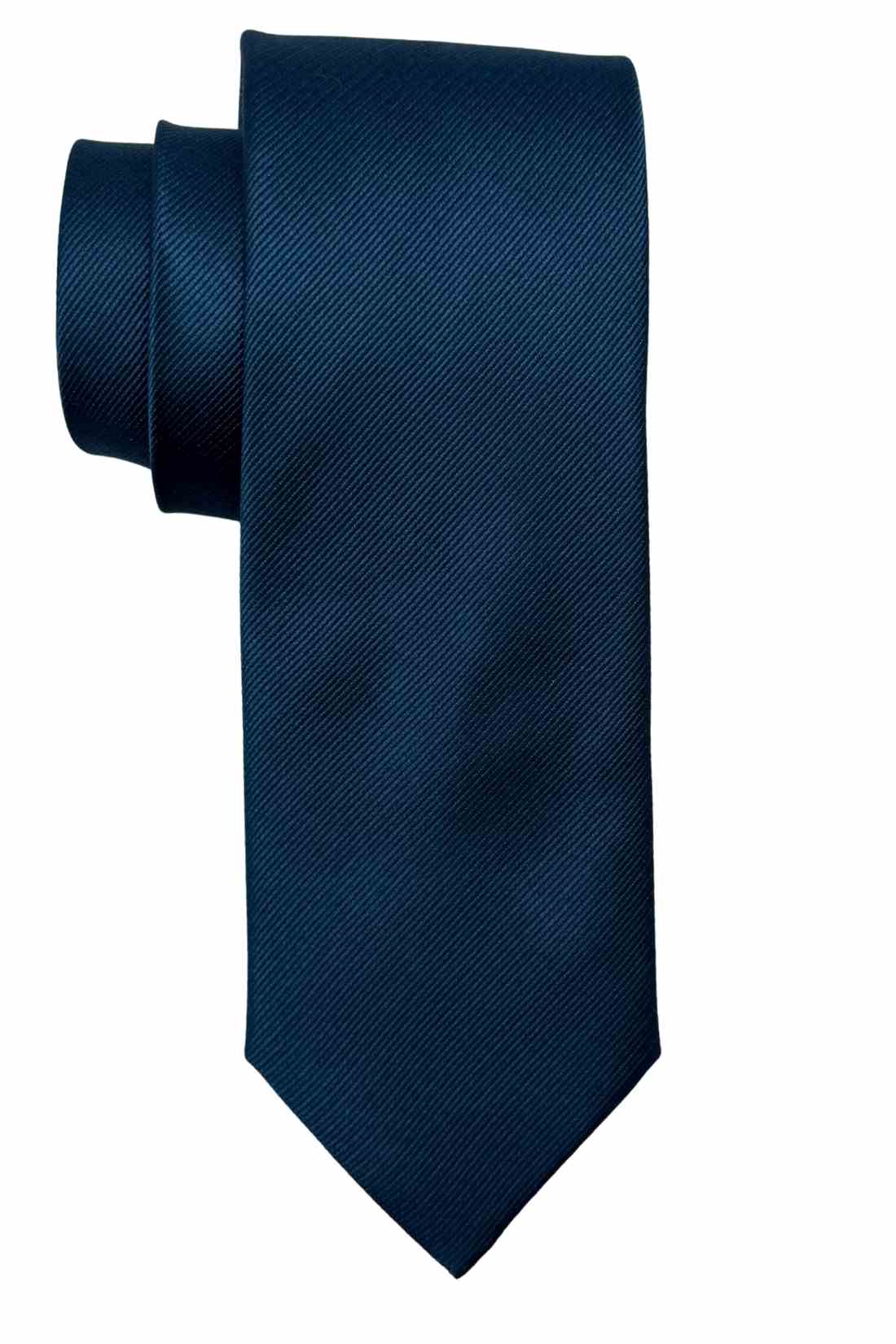 The Tie Hub Solid Teal Blue Silk Premium Necktie