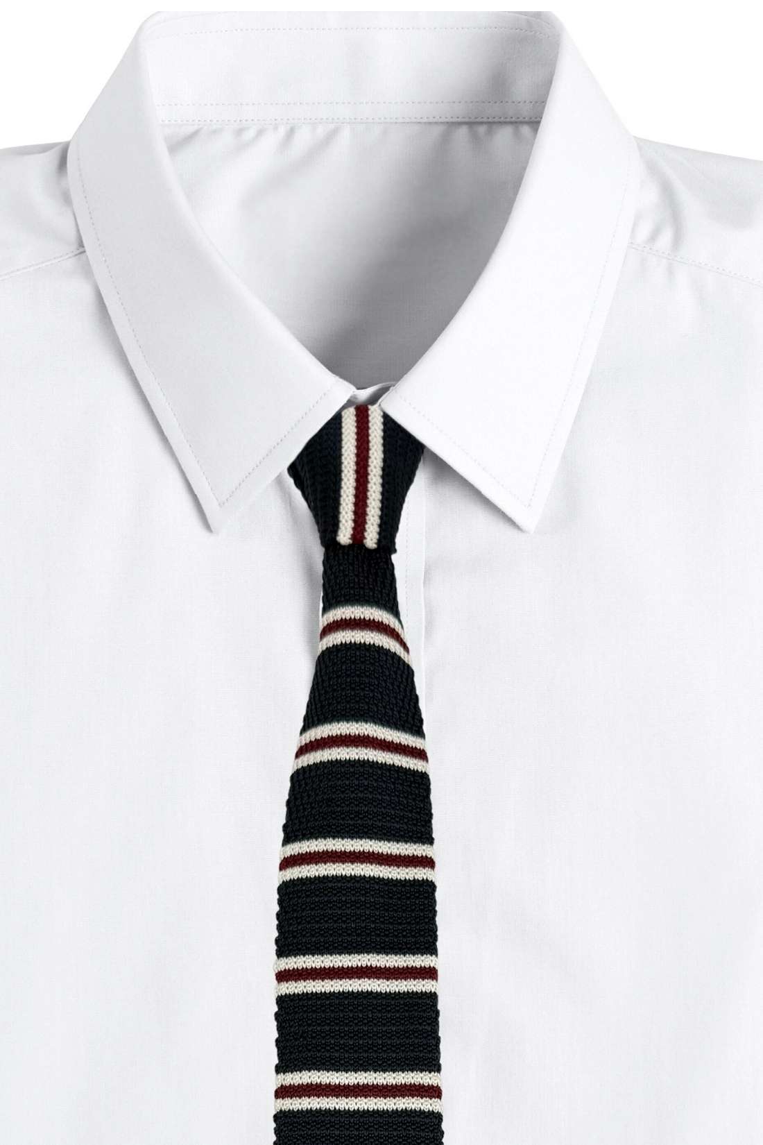 Stripes Navy Blue Knitted Necktie