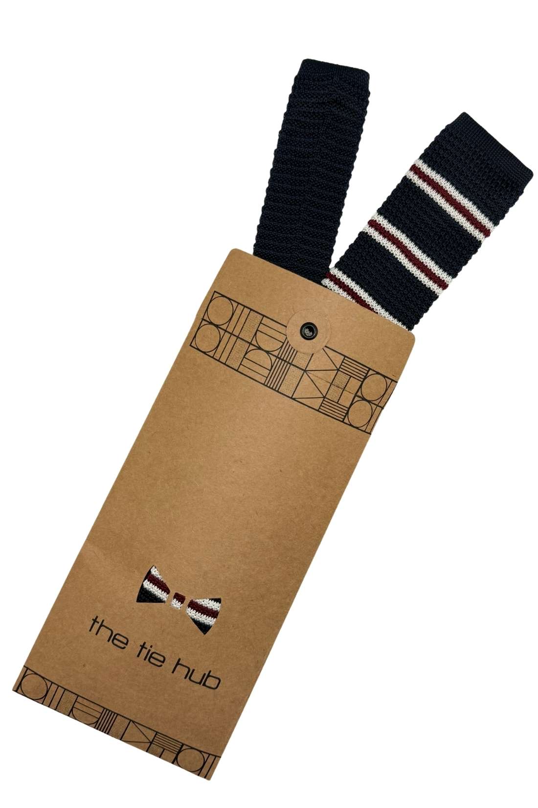 Stripes Navy Blue Knitted Necktie