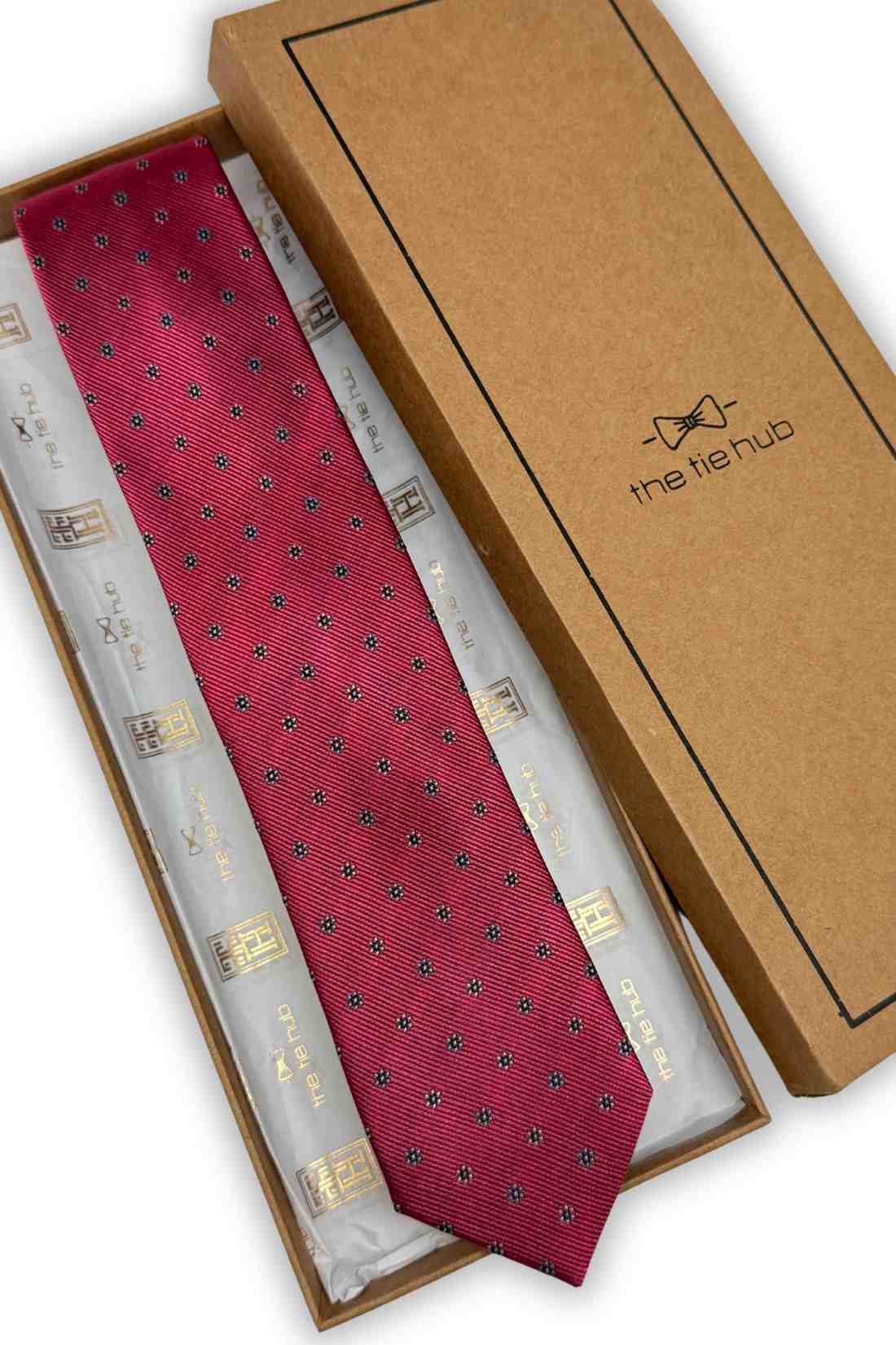 Mauve Pink Floral Silk Necktie ย Micro Motif Formal & Business Wear Tie