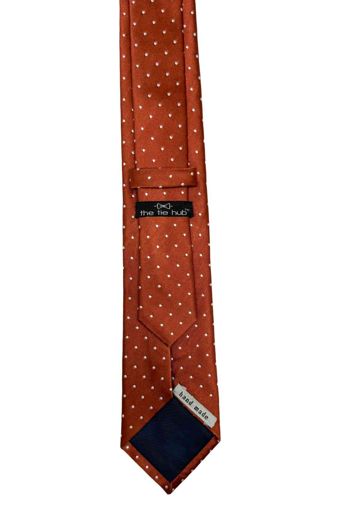 Rust Brown Polka Dot Silk Necktie ย Formal & Business Wear Tie