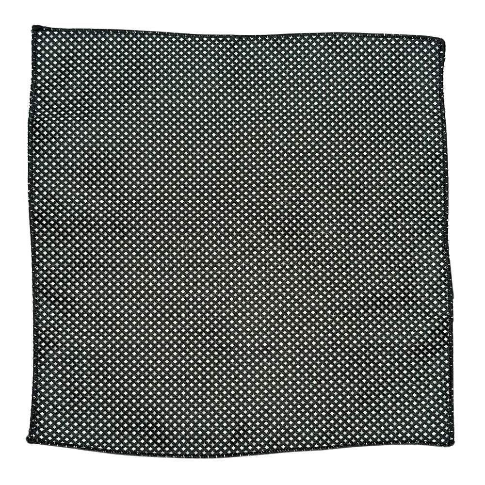 Black GeometricMicrofiber Necktie Pocket Square Combo