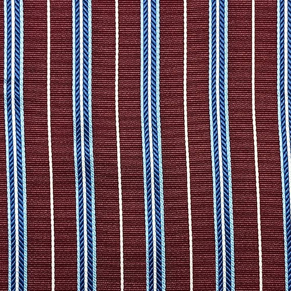 Maroon & Blue Striped Necktie & Pocket Square Gift Set ย Microfiber Design