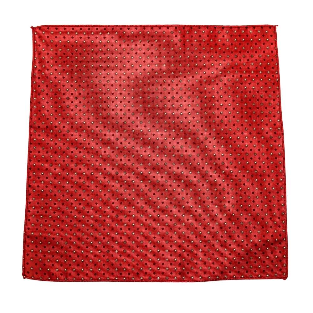 Red Necktie & Pocket Square Gift Set ย Microfiber Dot Design
