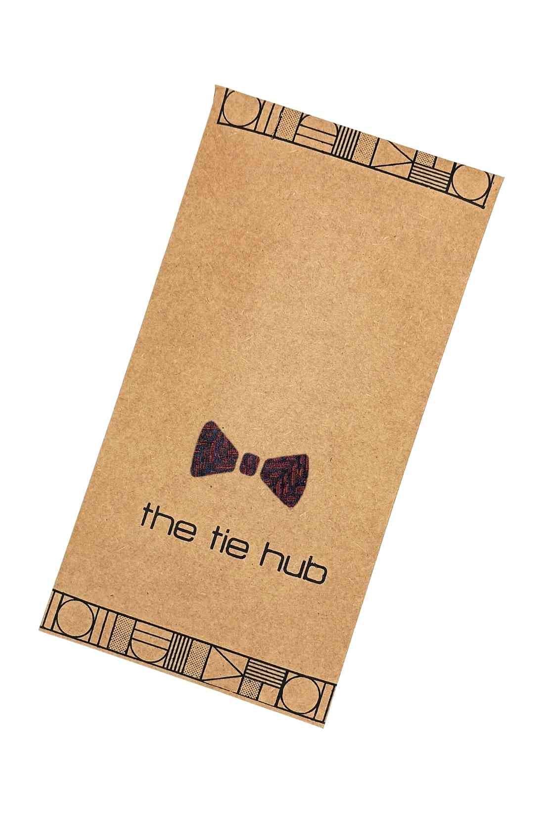 Navy & Maroon Bamboo Silk Necktie For Men | Textured Weave Design