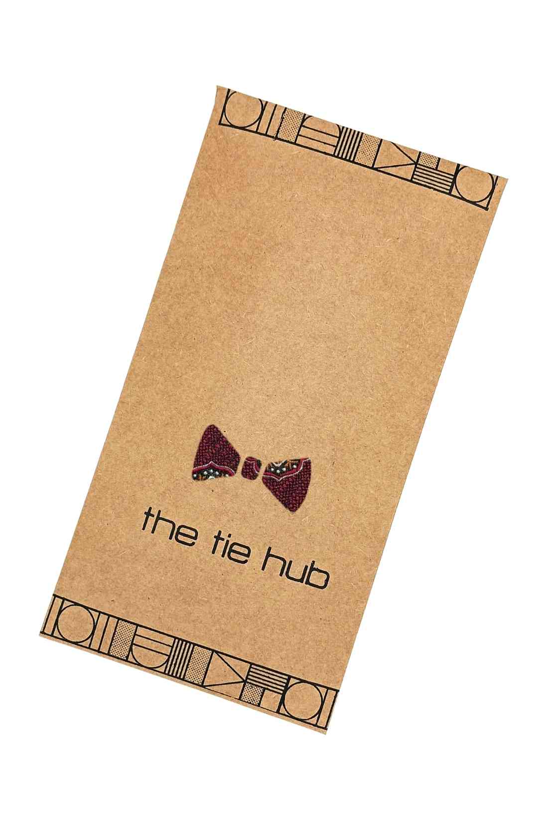 Maroon Bamboo Silk Necktie For Men | Medallion Jacquard Design