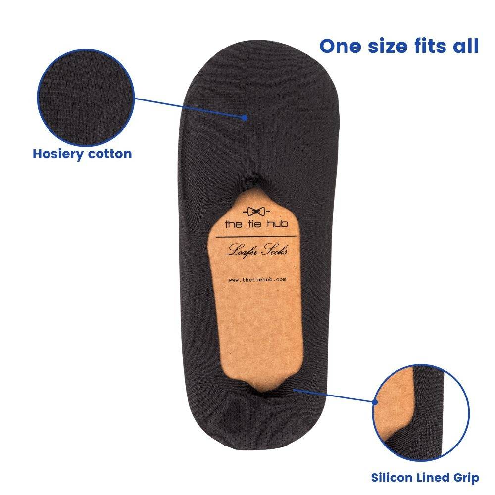 Dark Grey Breathable Solid No Show Loafer Socks (Pack of 3) Socks for Men | Premium Daily Wear