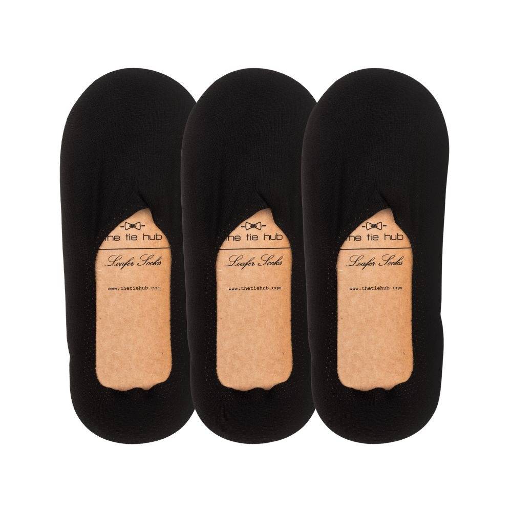 Black Breathable Solid No Show Loafer Socks (Pack of 3) Socks for Men | Premium Daily Wear