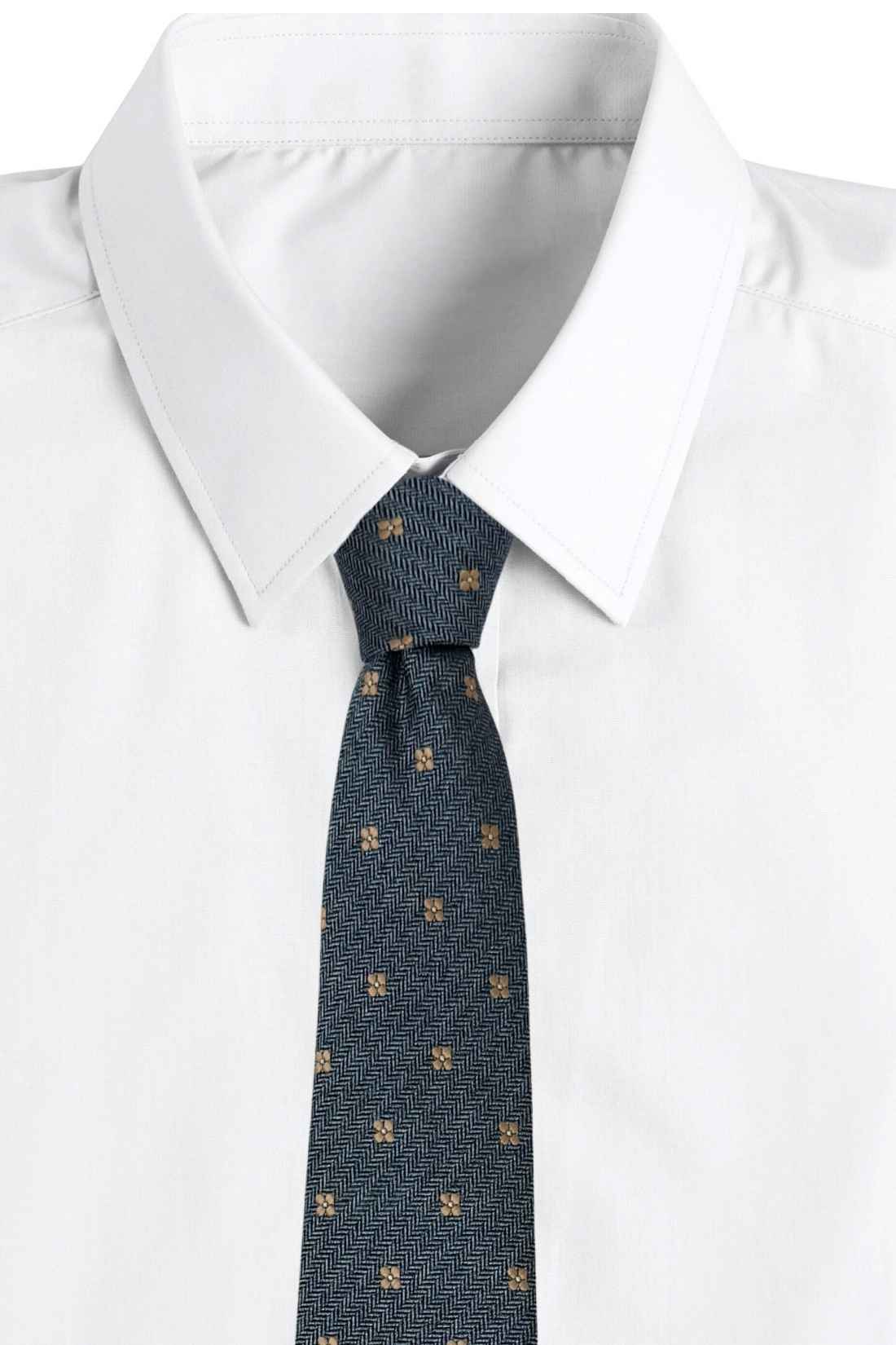 Blue Floral Necktie