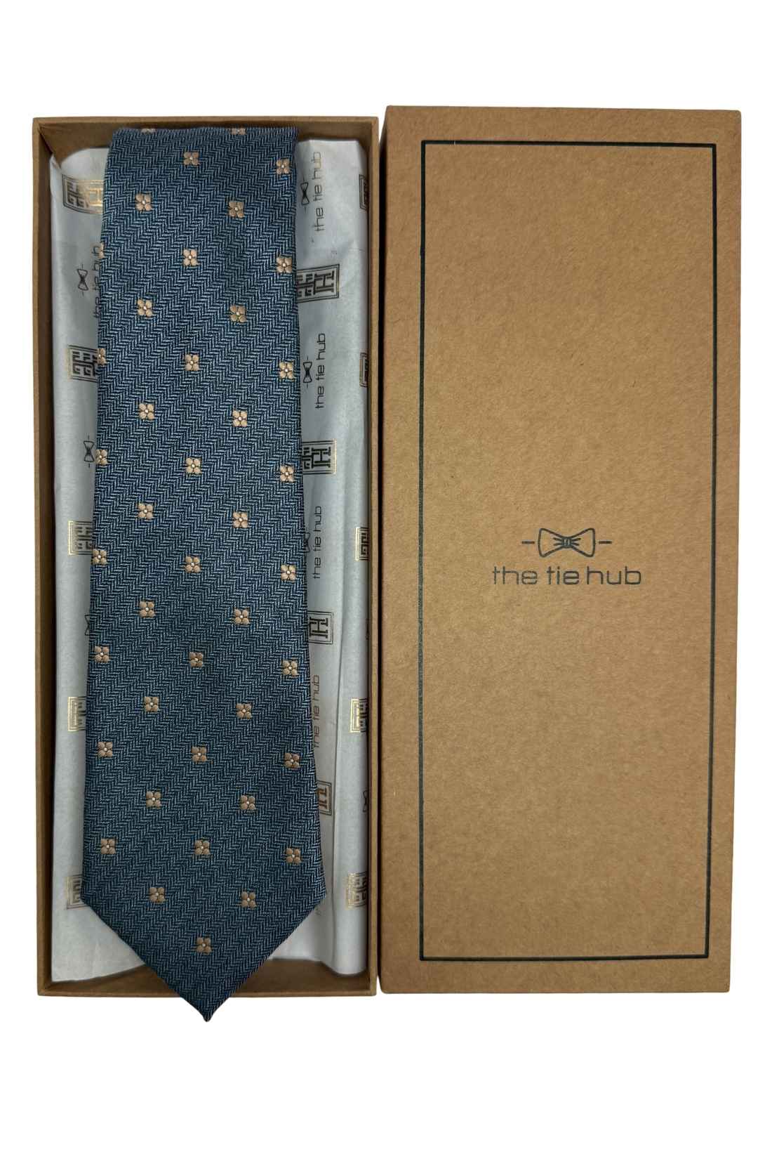 Blue Floral Necktie