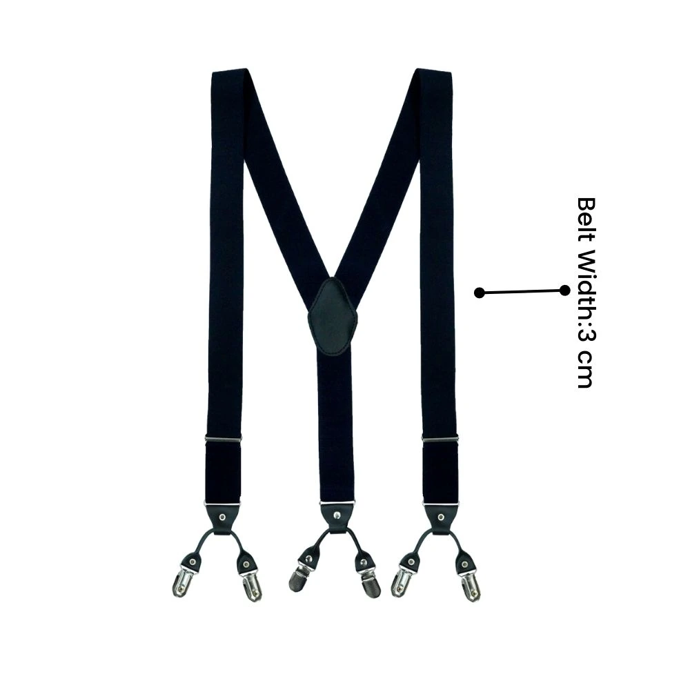 Carbon Black Clip On Suspenders
