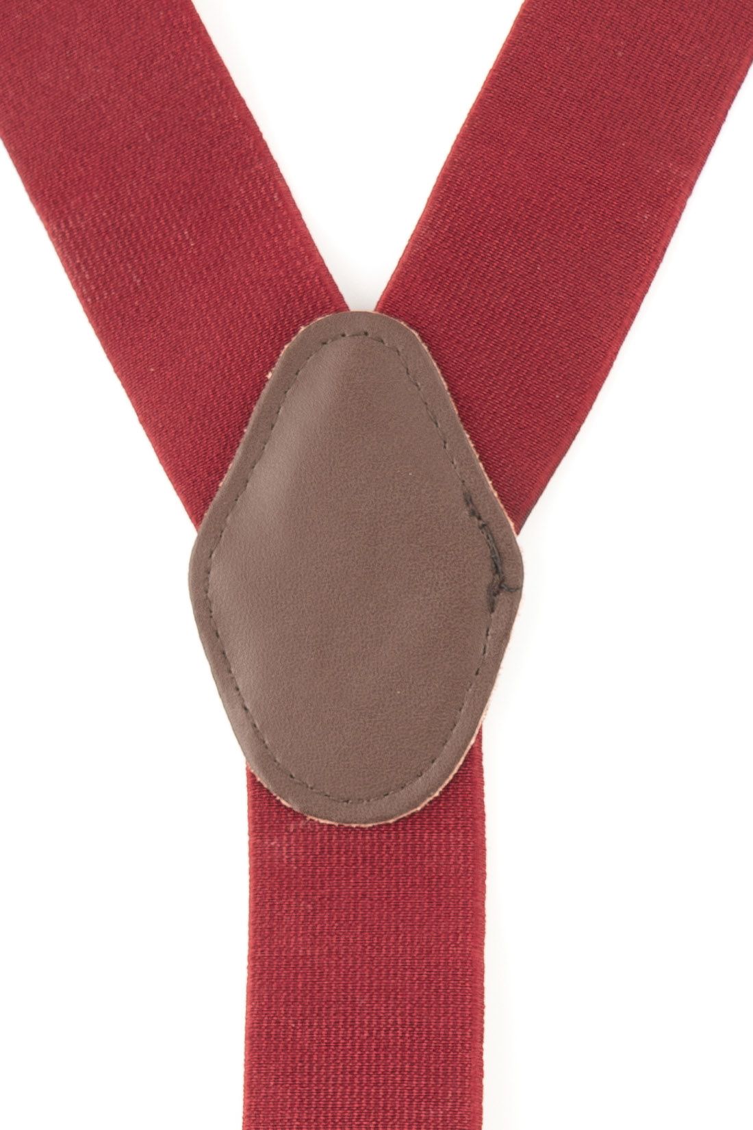 Booster Solid Burgundy Clip On Suspenders