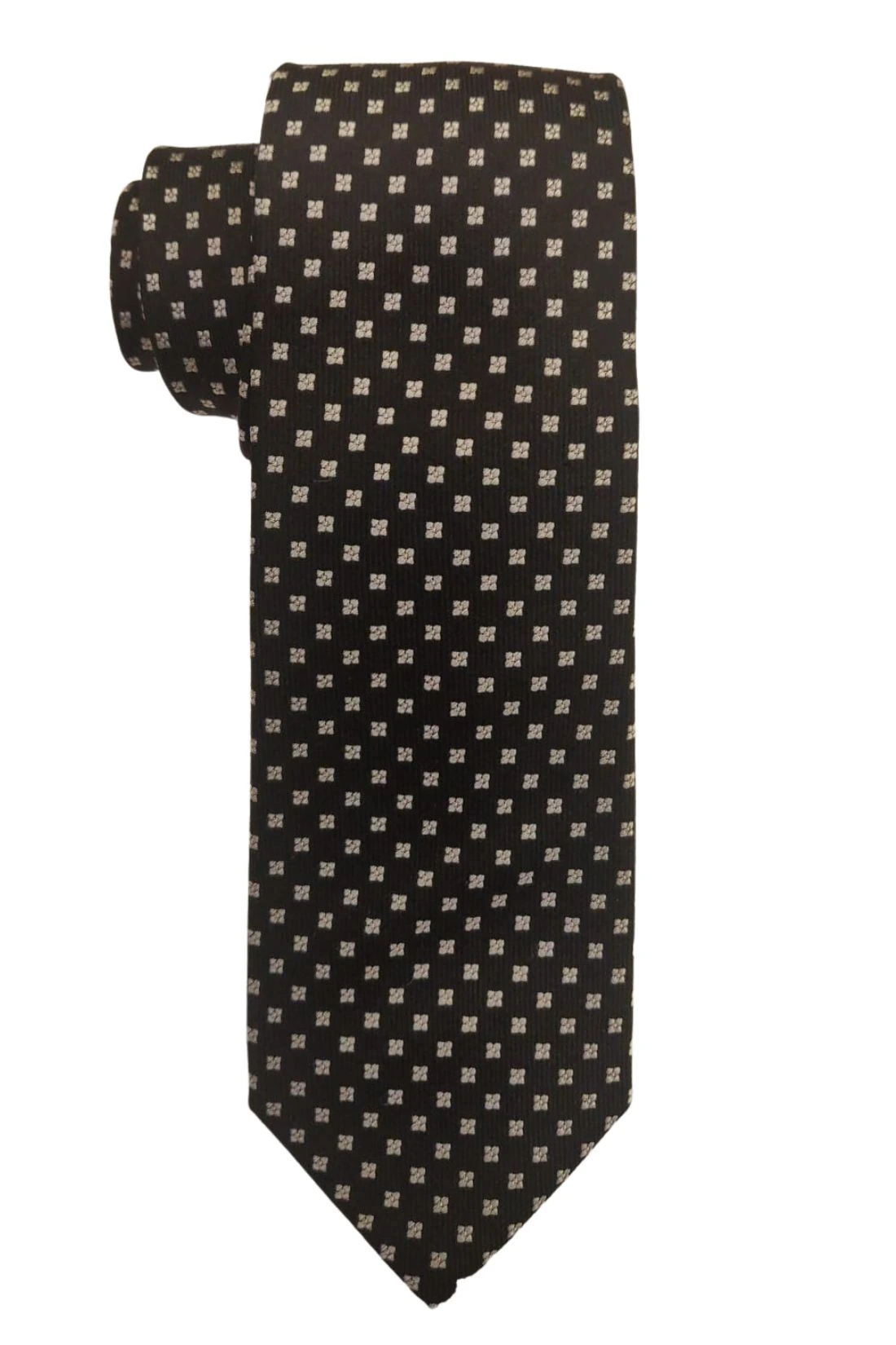 Black Geo 100% Silk Necktie