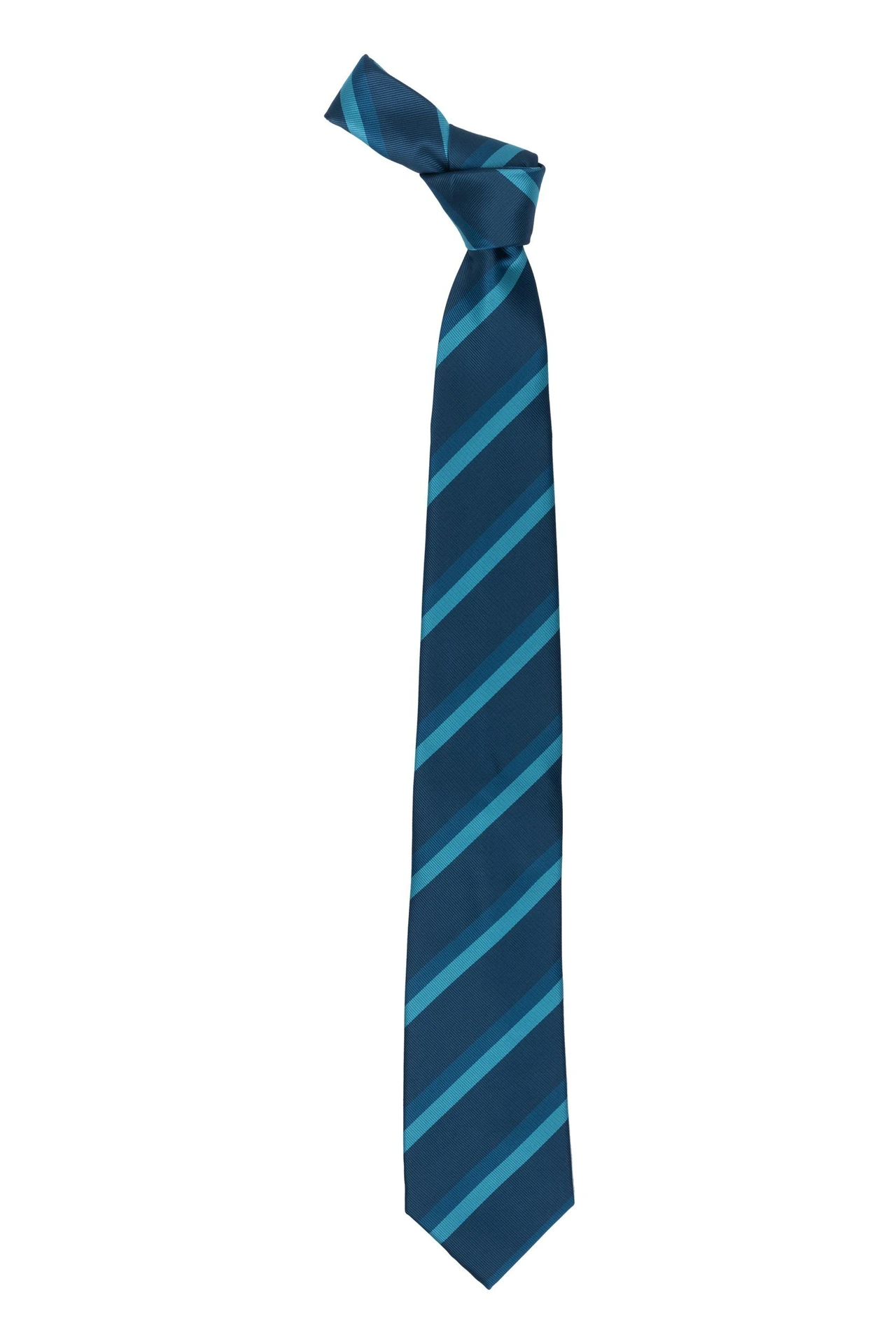 Stripe Blue & Green 100% Bamboo Silk Necktie