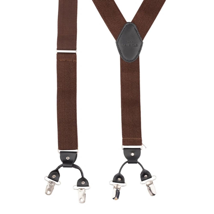 Solid Brown with Black Suspender