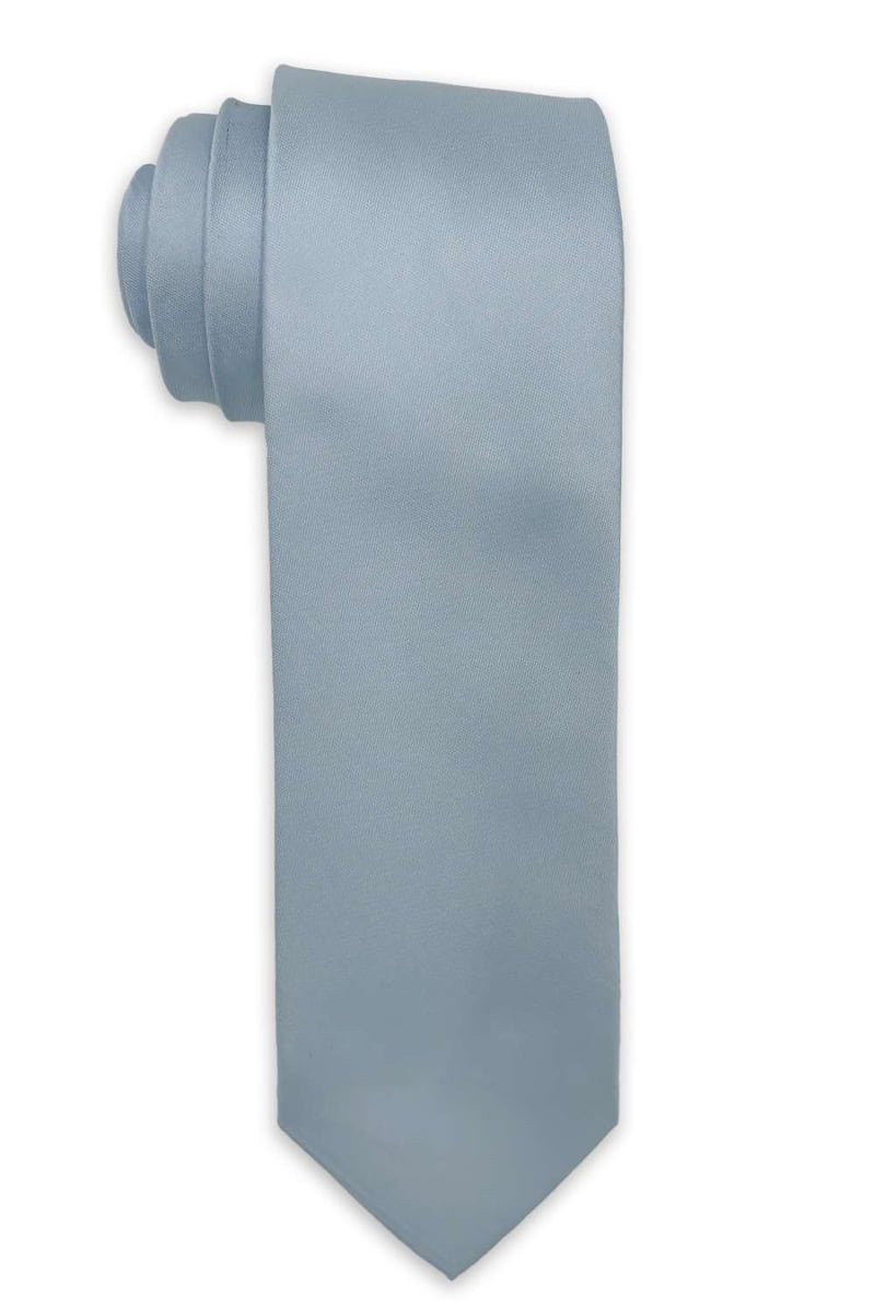 Solid Powder Blue Microfiber Necktie