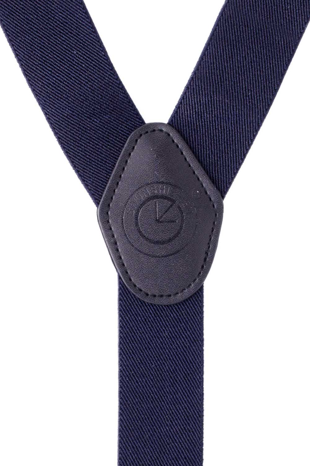 Carbon Blue Clip On Suspenders